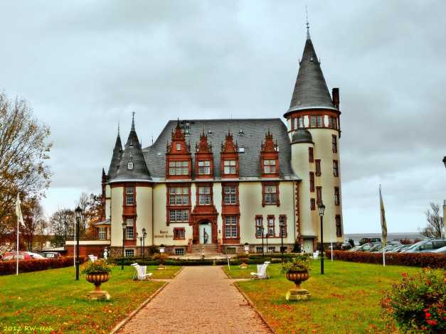 Обои картинки фото германия, клинк, города, дворцы, замки, крепости, замок, парк