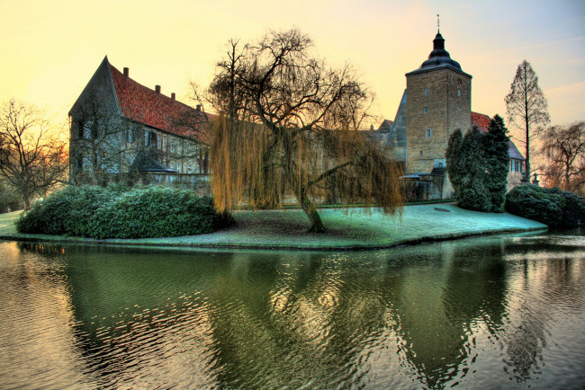 Обои картинки фото замок, steinfurt, германия, города, дворцы, замки, крепости