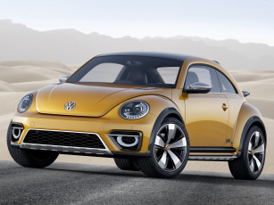 Картинка автомобили volkswagen beetle желтый