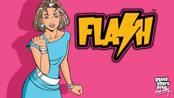 обоя grand theft auto,  vice city, видео игры, девушка