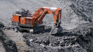 Картинка hitachi+ex3600-5+360+tonnes+digger техника экскаваторы карьер ковш экскаватор