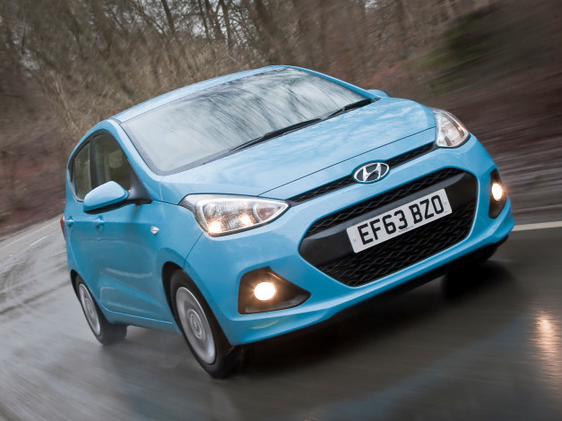 Обои картинки фото автомобили, hyundai, uk-spec, i10, голубой