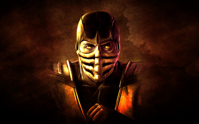 Обои картинки фото mortal kombat, видео игры, mortal kombat , 2011, mask, ninja, scorpion, mortal, kombat