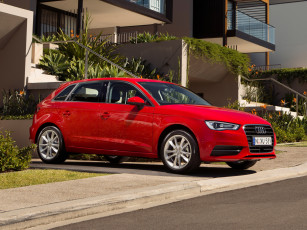 Картинка автомобили audi красный 2013г 8v au-spec 1-4t sportback a3