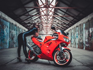 обоя мотоциклы, мото с девушкой, bike, woman