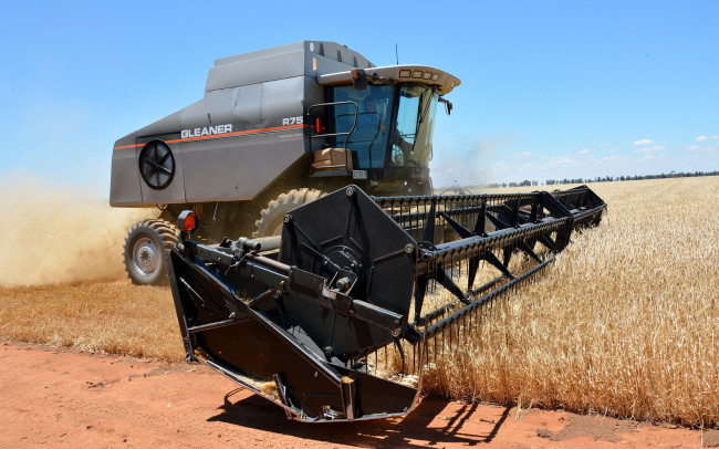 Обои картинки фото техника, комбайны, поле, комбайн