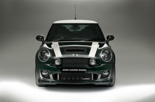 Обои картинки фото автомобили, mini, зеленый, r56, 50, world, championship, works, cooper, john