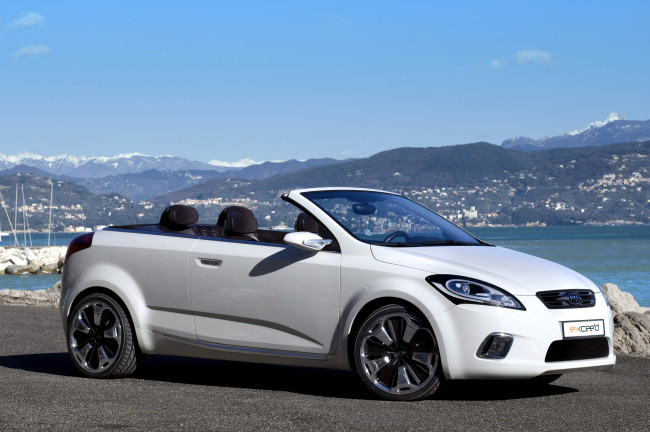 Обои картинки фото автомобили, kia, ed, светлый, cabrio, concept, ex-ceed