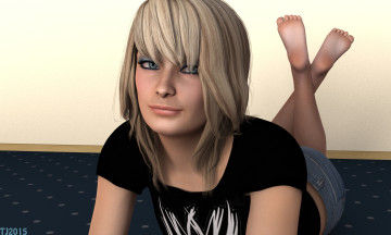 Картинка 3д+графика люди+ people фон взгляд девушка