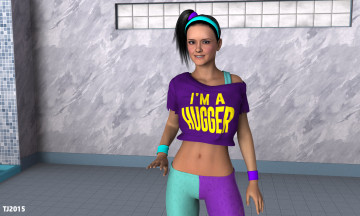 Картинка 3д+графика люди+ people улыбка фон взгляд девушка