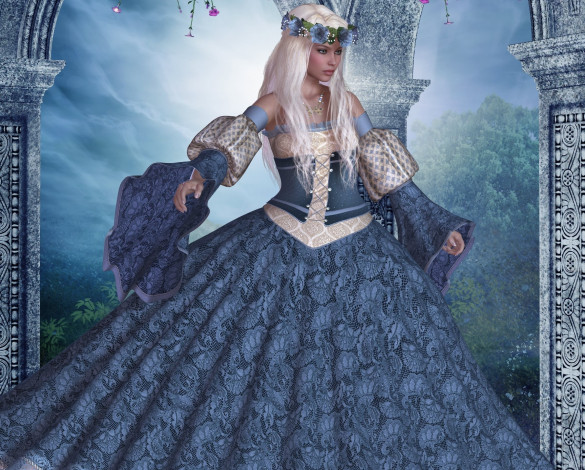 Обои картинки фото 3д графика, люди , people, фон, взгляд, девушка