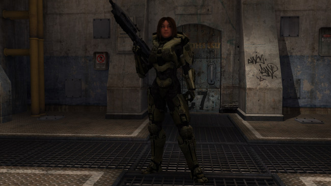 Обои картинки фото 3д графика, фантазия , fantasy, взгляд, девушка, оружие, фон