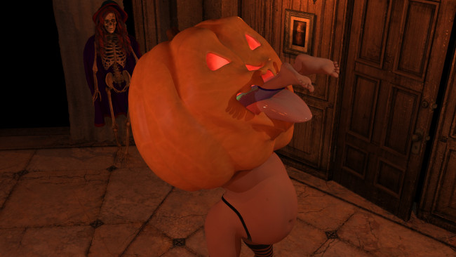 Обои картинки фото 3д графика, праздники , holidays, девушка, тыква