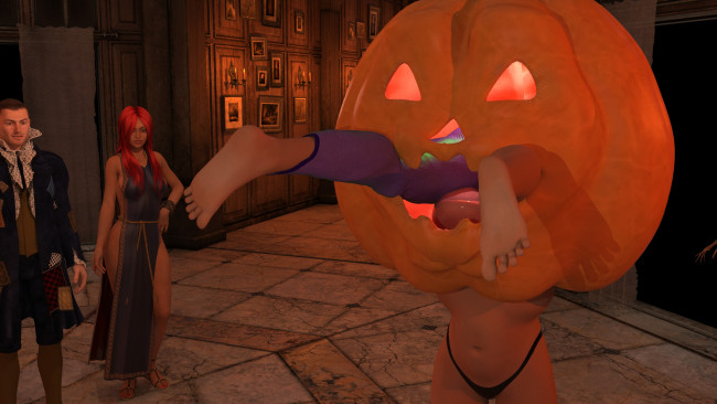 Обои картинки фото 3д графика, праздники , holidays, девушка, тыква