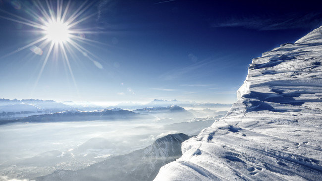 Обои картинки фото природа, горы, снег