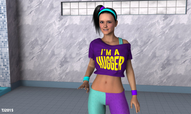 Обои картинки фото 3д графика, люди , people, улыбка, фон, взгляд, девушка