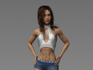 Картинка 3д+графика люди+ people фон взгляд девушка