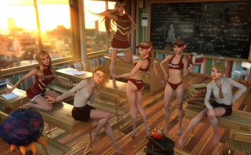 Картинка 3д+графика эльфы+ elves эльфийки взгляд фон