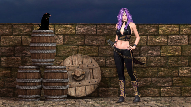 Обои картинки фото 3д графика, фантазия , fantasy, девушка, взгляд, фон