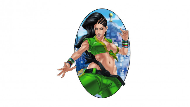 Обои картинки фото рисованное, комиксы, фон, девушка, униформа, взгляд