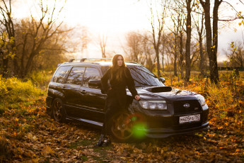 обоя автомобили, -авто с девушками, subaru