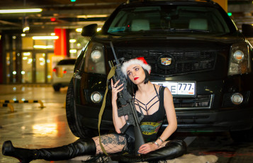 Картинка автомобили -авто+с+девушками снегурочка оружие