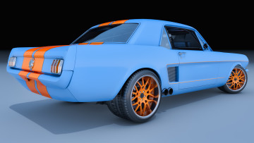 Картинка автомобили 3д 1965 г mustang