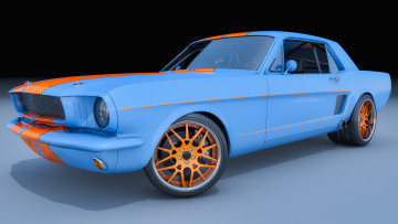 обоя автомобили, 3д, 1965, г, mustang