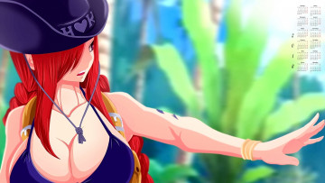 Картинка календари аниме 2018 девушка шляпа профиль