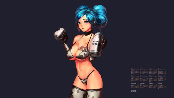 Картинка календари аниме девушка 2018 взгляд посуда