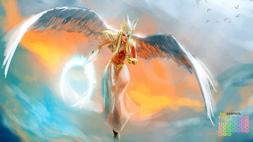 Картинка календари видеоигры полет взгляд 2018 женщина крылья