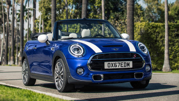 обоя mini cabrio 2019, автомобили, mini, blue, 2019, cabrio