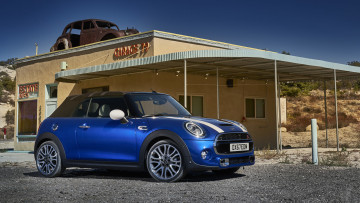Картинка mini+cabrio+2019 автомобили mini blue cabrio 2019