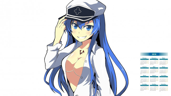 Обои картинки фото календари, аниме, взгляд, 2018, девушка