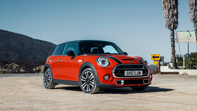 Обои картинки фото mini hardtop 2 door 2019, автомобили, mini, 2019, door, 2, red, hardtop