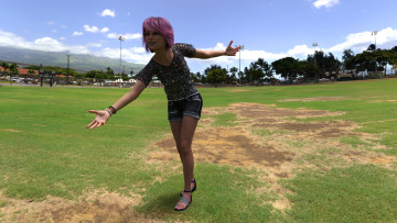 Картинка 3д+графика люди+ people фон взгляд девушка