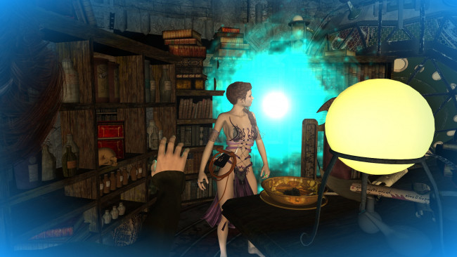 Обои картинки фото 3д графика, фантазия , fantasy, девушка, взгляд, фон