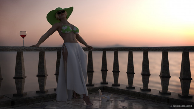 Обои картинки фото 3д графика, люди , people, девушка, взгляд, фон