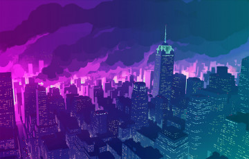 Картинка promare аниме город +улицы +интерьер +здания