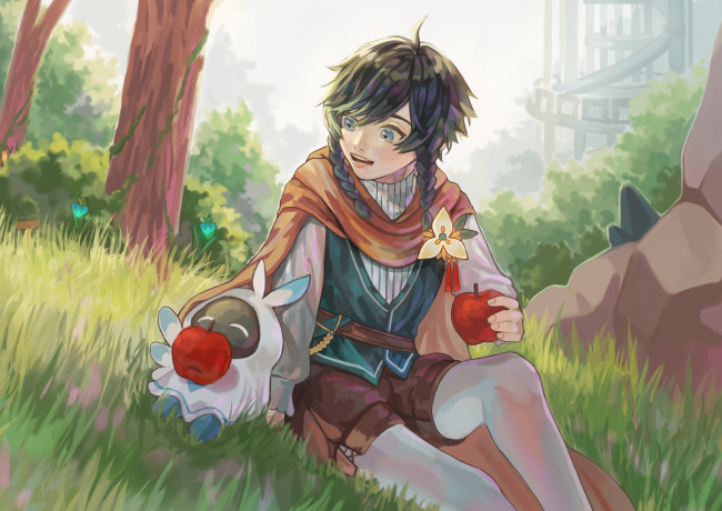 Обои картинки фото аниме, genshin impact, genshin, impact