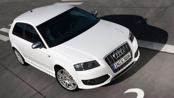 Картинка автомобили audi ауди белый парковка