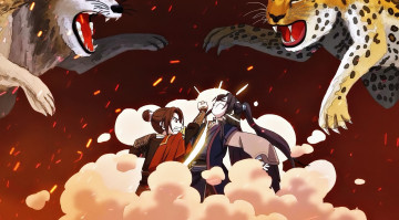 Картинка аниме tian+guan+ci+fu персонажи драка