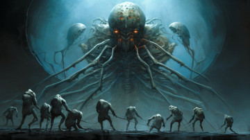 Картинка фэнтези существа нейросети графика нейроарт ai art нейронные сети рисунки нейро искусство