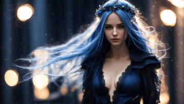 Картинка нейросеть 3д+графика люди+ people girl fantasy art digital stable diffusion neuronet