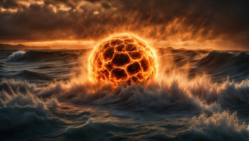 обоя 3д графика, море , sea, нейросети, графика, нейроарт, ai, art, нейронные, сети, рисунки, нейро, искусство