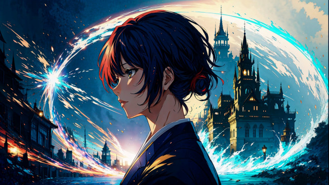 Обои картинки фото аниме, магия,  колдовство,  halloween, нейросети, графика, нейроарт, ai, art, нейронные, сети, рисунки, нейро, искусство