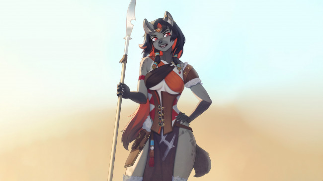 Обои картинки фото аниме, животные,  существа, furry, фурри