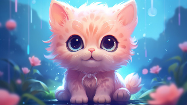 Обои картинки фото рисованное, животные,  коты, кот, кошка