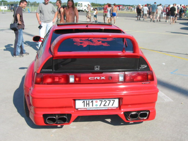 Обои картинки фото honda, crx, автомобили, выставки, уличные, фото