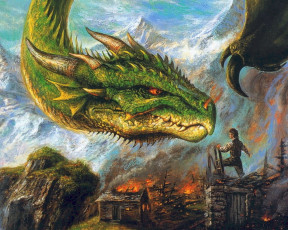 Картинка фэнтези драконы